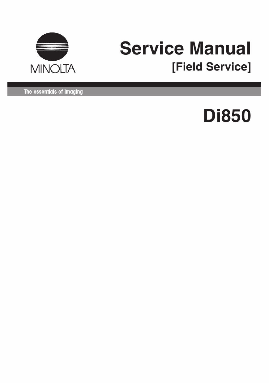 Konica-Minolta MINOLTA Di850 FIELD-SERVICE Service Manual-1
